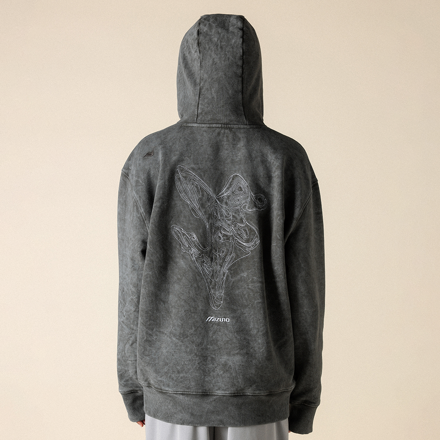 Mizuno Sportstyle FloraTech Hoodie Peat Charcoal